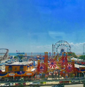 Coney Island from train